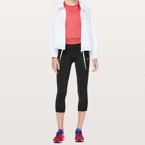 Lululemon Speed Up Crop *High Mesh 21" Black - Picture 2 of 14